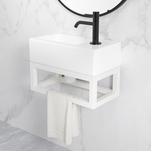 Wiesbaden Nick frame voor fontein 395 x 150 x 215 mm mat wit 39.3536