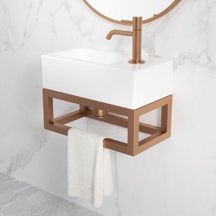 Wiesbaden Nick frame voor fontein 395 x 150 x 215 mm geborsteld brons koper PVD 39.3539