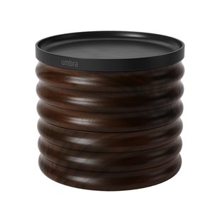 Umbra Tesora Sieradendoos - 13x13x12cm - zwart/walnoot 1021398-048