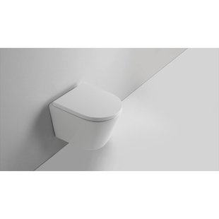 QeramiQ Dely Wandclosetpack - 36.3x51.7cm - diepspoel - rimless - 35mm zitting - glans wit SW1026255 / SW1159505