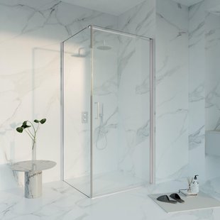 Fortifura Galeria Douchecabine - 90x140x200 - Profiel - veiligheidsglas - anti kalk - chroom SW1122485 SW797916 SW797904