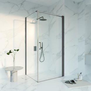 Fortifura Galeria Douchecabine - 90x120x200 - Profiel - veiligheidsglas - anti kalk - Geborsteld Gunmetal PVD SW1122489 SW797917 SW797907