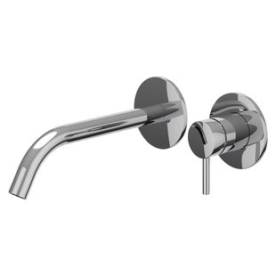 IVY Bond Wastafelmengkraan - 2-gats - met inbouwdeel - wandmontage - gebogen uitloop - coldstart - Chroom 6100351/6199001