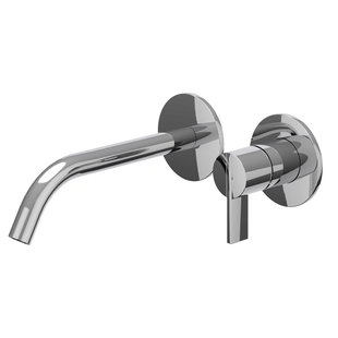 IVY Pact Wastafelmengkraan - 2-gats - met inbouwdeel - wandmontage - gebogen uitloop - coldstart - Chroom 6101351/6199001