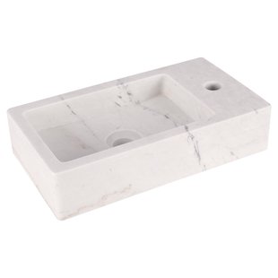 Differnz Hura Fontein - 40x22x9cm - Marmersteen - wit 38.005.83