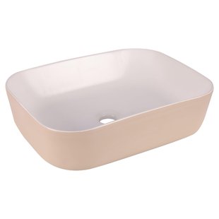 Differnz ZENA Waskom - 48x38x13cm - keramiek - beige/wit 38.009.24