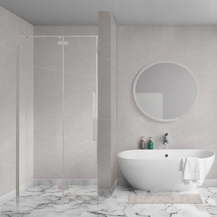 Aqua Vista Oria Linea nisdeur - 140x200cm - incl. montageset - Geborsteld rvs SW1186297/SW1186295