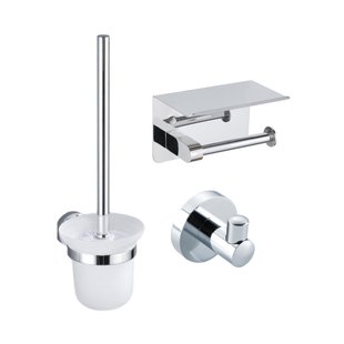 Fortifura Calvi Toiletset- toiletrolhouder- toiletborstel - handoekhaak - chroom SW639922/SW639924/SW1183056