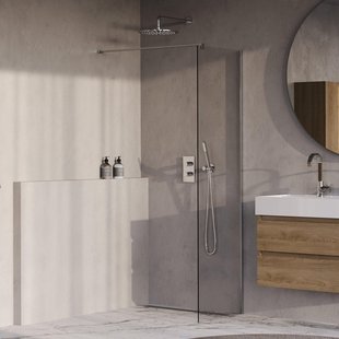 BRAUER Oblivion Inloopdouche - 50x200cm - glascoating - helder glas - Chroom GS-OBI1H50200CE