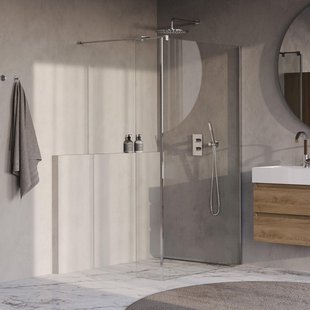 BRAUER Oblivion Inloopdouche - 110x200cm - 40cm zijwand - glascoating - helder glas - Chroom GS-OBI2H11040200CE