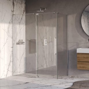 BRAUER Stellar Douchecabine - 160x100x200cm - draaideur - glascoating - omkeerbaar - helder glas - Chroom GS-SRC1H160100200CE