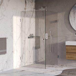 BRAUER Void Carving Douchecabine - 90x120x200cm - draaideur - glascoating - omkeerbaar - helder glas - Chroom GS-VOCC1H90120200CE