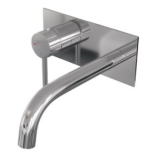 BRAUER Stripe Inbouw Wastafelmengkraan - gebogen uitloop en afdekplaat - model A2 - chroom 5-CE-333