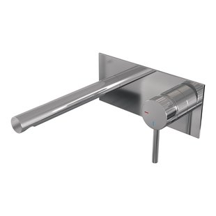 BRAUER Stripe Inbouw Wastafelmengkraan - rechte uitloop en afdekplaat model A1 - chroom 5-CE-330