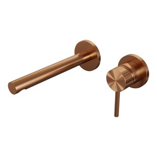 BRAUER Stripe Inbouw Wastafelmengkraan - rechte uitloop en rozetten - model A1 - koper geborsteld PVD 5-GK-331