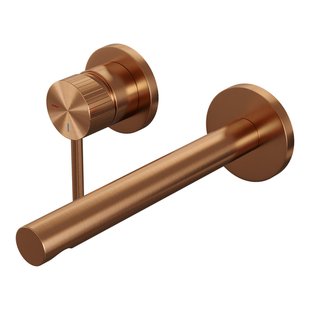 BRAUER Stripe Inbouw Wastafelmengkraan - rechte uitloop en rozetten - model A2 - koper geborsteld PVD 5-GK-335