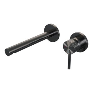 BRAUER Stripe Inbouw Wastafelmengkraan - rechte uitloop en rozetten - model A1 - gunmetal geborsteld PVD 5-GM-331