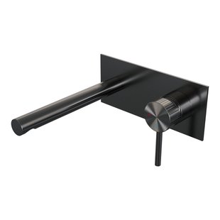 BRAUER Stripe Inbouw Wastafelmengkraan - rechte uitloop en afdekplaat model A1 - gunmetal geborsteld PVD 5-GM-330