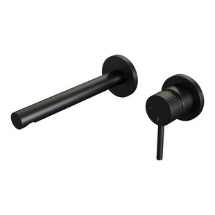 BRAUER Stripe Inbouw Wastafelmengkraan - rechte uitloop en rozetten - model A1 - mat zwart 5-S-331