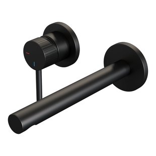 BRAUER Stripe Inbouw Wastafelmengkraan - rechte uitloop en rozetten - model A2 - mat zwart 5-S-335