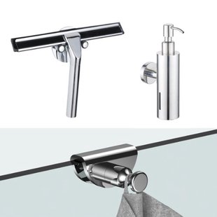 Fortifura accessoireset - glaswisser - zeepdispenser - handdoekhaak - chroom SW1211584/SW1111566/SW1152334