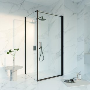 Fortifura Galeria Douchecabine - 100x160x200 - Profiel veiligheidsglas - anti kalk - mat zwart SW1122491/SW797918/SW797905