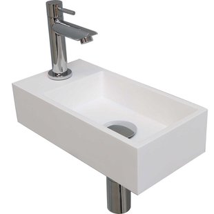 INK Versus Fonteinpack - Polystone - links fonteinkraan - designsifon - afvoerplug - incl bevestiging 1805122