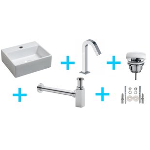 Wiesbaden Leto fonteinset compleet met kraan inclusief waste en sifon 32.3593