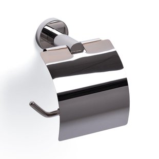 Ozean Eternal Toiletrolhouder - met klep - rond - chroom SW209290