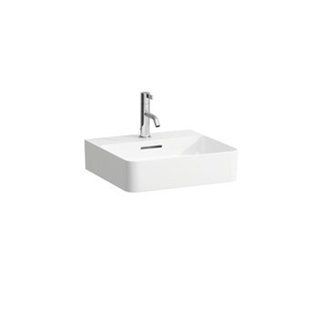 Laufen VAL fontein 42x45x11.5cm met kraangat met overloop SaphirKeramik wit h8152810001041