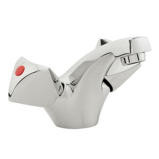 Nemo Start Riga wastafelmengkraan tweegreeps eengats met vaste bek lediging met ketting chroom 17.002-CROM