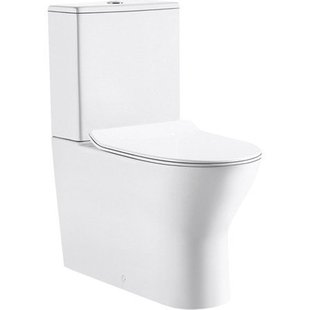 GO by Van Marcke Tina PACK staand toilet zonder spoelrand met reservoir met Geberit spoelmechanisme met dunne softclose en takeoff zitting wit 20002294