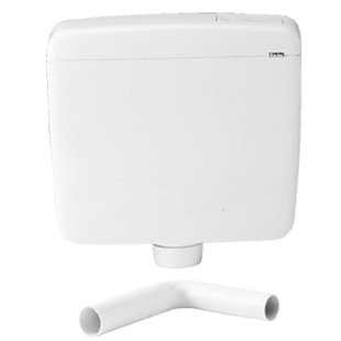 Go by Van Marcke Topazio opbouwreservoir 445 x 135 x 400 mm half hoog met bocht kunststof wit 60505