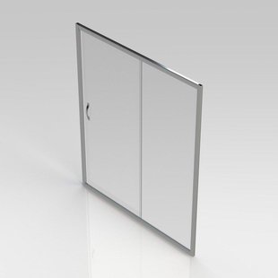 GO by Van Marcke Belo schuifdeur 160x190cm 6mm easy clean glas profielen aluminium verchroomd regelbaar 1560-1610mm S2050160