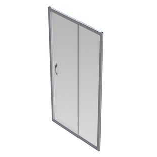GO by Van Marcke Belo schuifdeur 100x190cm 6mm easy clean glas profielen aluminium verchroomd regelbaar 960-1010mm S2050100