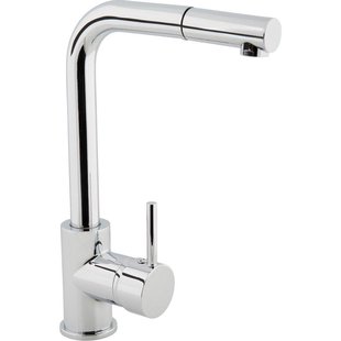 GO by Van Marcke Cocoon keukenmengkraan eengreeps met uittrekbare sproeier waterbesparend draaibaar chroom FF6236