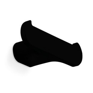 Nemo Stock Scura haak dubbel wandmontage 90 x 30 x 40 mm messing zwart soft touch A2020BNV0010VM