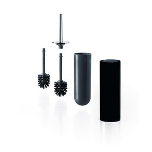 Nemo Stock Scura toiletborstelgarnituur vrijstaandwandmontage 90 x 400 mm messing zwart en verchroomd AV014BNC0010VM