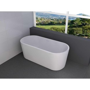 Wiesbaden Libero vrijstaand ligbad 178 x 80 cm acryl mat wit met waste mat wit 21.3651