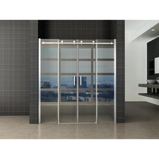 Wiesbaden Slide nis schuifdeur dubbel 1800 x 2000 x 8 mm nano helder glas/chroom 20.3999