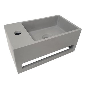 Wiesbaden Julia fontein links 35 x 20 x 16 cm solid surface betonlook 36.4062