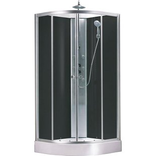 Xellanz Jupiter complete douchecabine 90x90x225 alu mat 5mm glas 10163