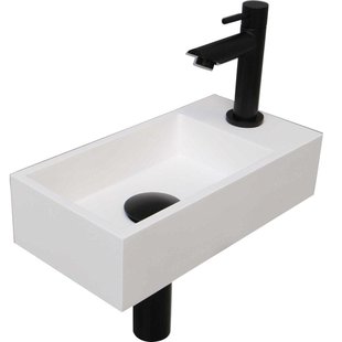 INK Versus Fonteinpack - Polystone - rechts fonteinkraan - designsifon - afvoerplug - incl bevestiging 1805137