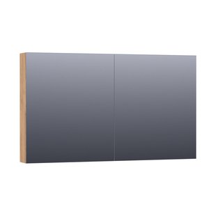 BRAUER Impress Deluxe spiegelkast - 120x70x15cm - interne en externe verlichting - 2 dubbelzijdige spiegeldeuren - Chateau SK-IMD120CH