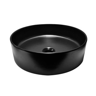 Wiesbaden Link waskom rond 40 x 12 cm keramiek mat zwart 32.3423