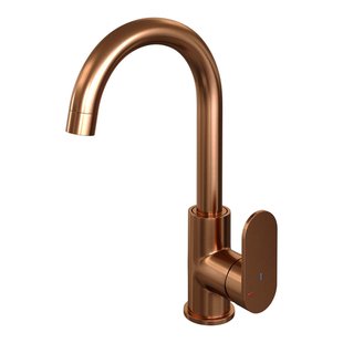 Brauer Copper Edition Wastafelmengkraan opbouw - hoog - draaibaar - ronde uitloop - model C - PVD - geborsteld koper 5-GK-003-R1
