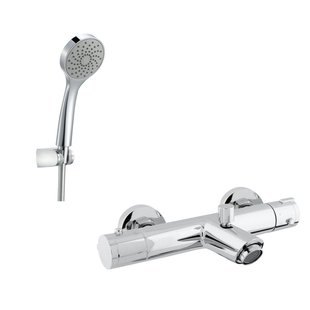 Go by Van Marcke bad thermostaatkraan met ronde handdoucheset chroom sw289737/sw291649