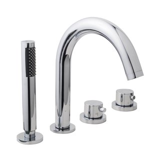 Wiesbaden Caral 4 gats badrandthermostaat afbouwdeel met inbouwdeel chroom sw62536/sw68919