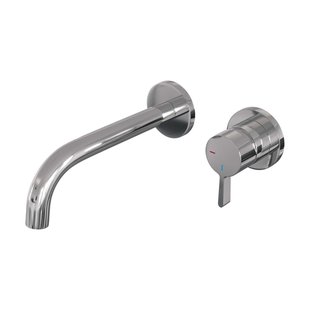 Brauer Chrome Edition Wastafelmengkraan inbouw - gebogen uitloop links - hendel middel dik - model E 1 - chroom 5-CE-004-B1-65