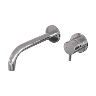 Brauer Chrome Edition Wastafelmengkraan inbouw - gebogen uitloop links - hendel kort smal - model B 1 - chroom 5-CE-004-B5-65